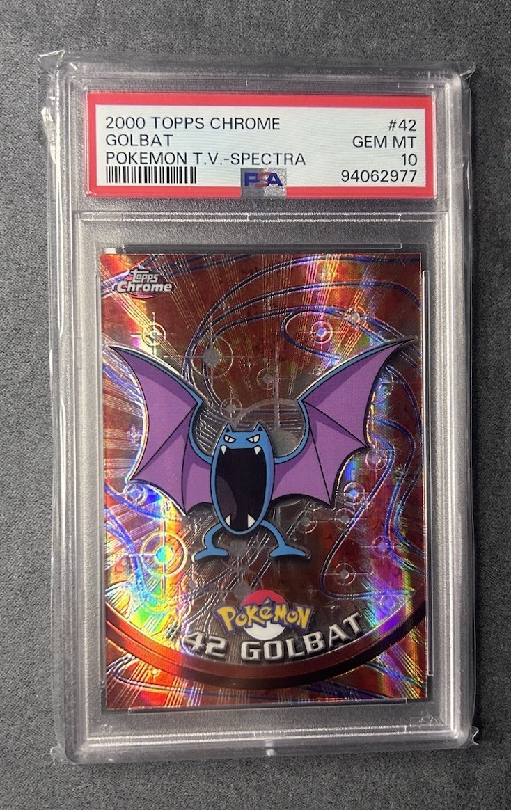Topps 2000 Topps Chrome Pokémon TV Spectra-Chrome Golbat #42 PSA 10
