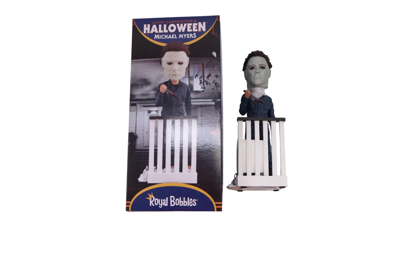 Royal Bobbles Michael Myers Bobblehead Halloween White Standard Limited Resin