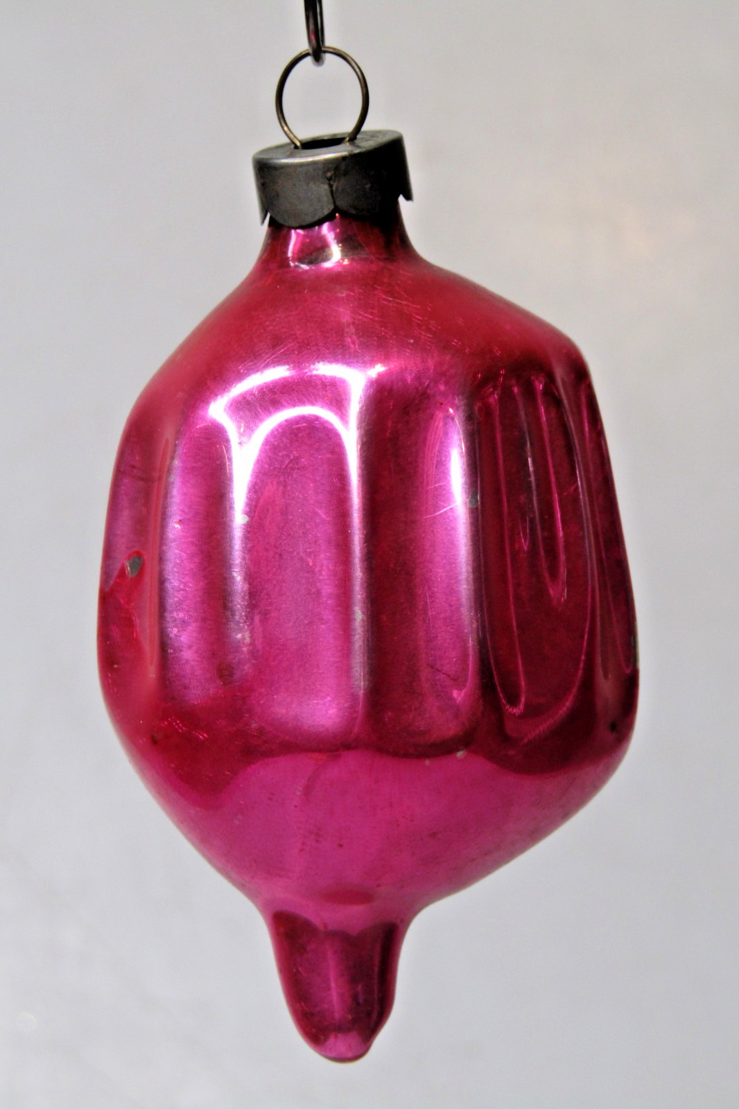 Vintage pre WWII era Blown Glass Fluted Hot Pink 3