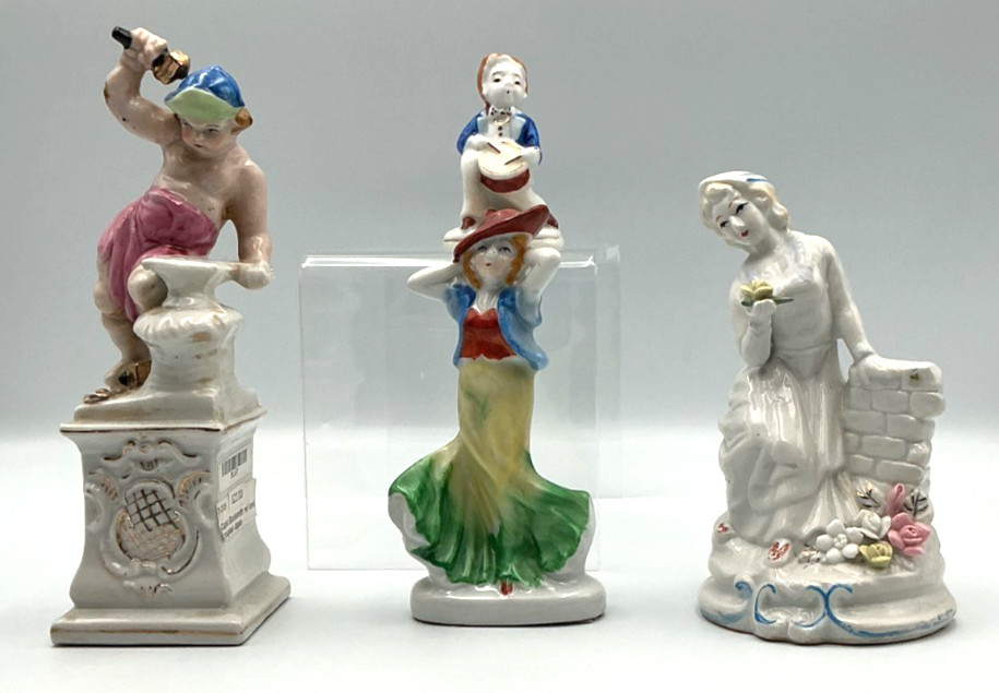 Vintage Occupied Japan Porcelain Figurines Lot of 4 Hand Painted Mixed Figures