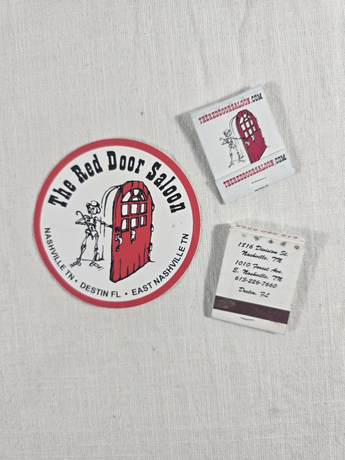 Red Door Saloon Bar Nashville New Sticker Decal Matches Lot Souvenir Memorabilia