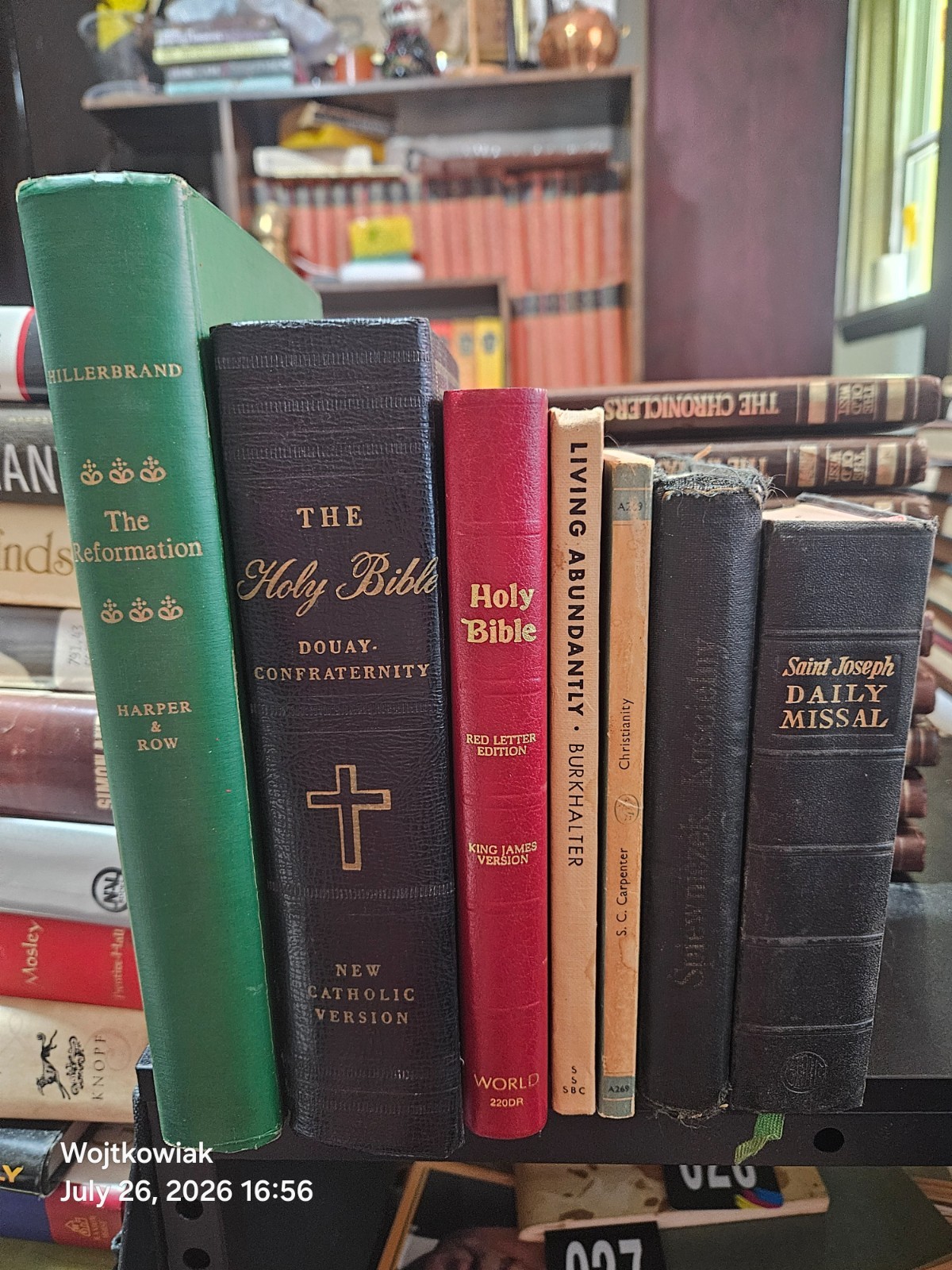 240# Vintage Religious Books 8 Bible Missal Hymnal Catholic Baptist 1942-1964