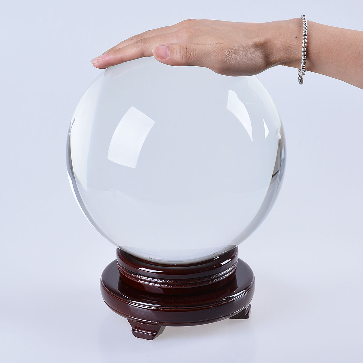 LONGWIN 200MM Clear Crystal Ball 7.87Inch Glass Sphere Photo Prop Free Stand LONGWIN 200MM Clear Crystal Ball 7.87Inch Glass Sphere Photo Prop Free Stand