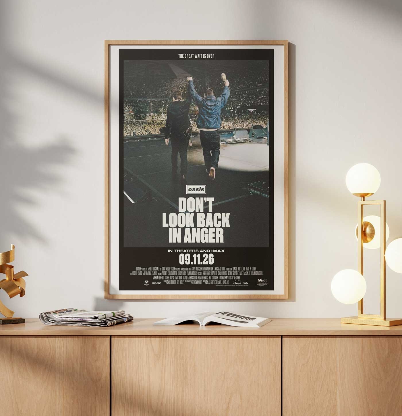 Oasis - Don't Look Back In Anger 2026 - Live '25 - Cinema Poster Poster A3 Oasis - Don't Look Back In Anger 2026 - Live '25 - Cinema Poster Poster A3