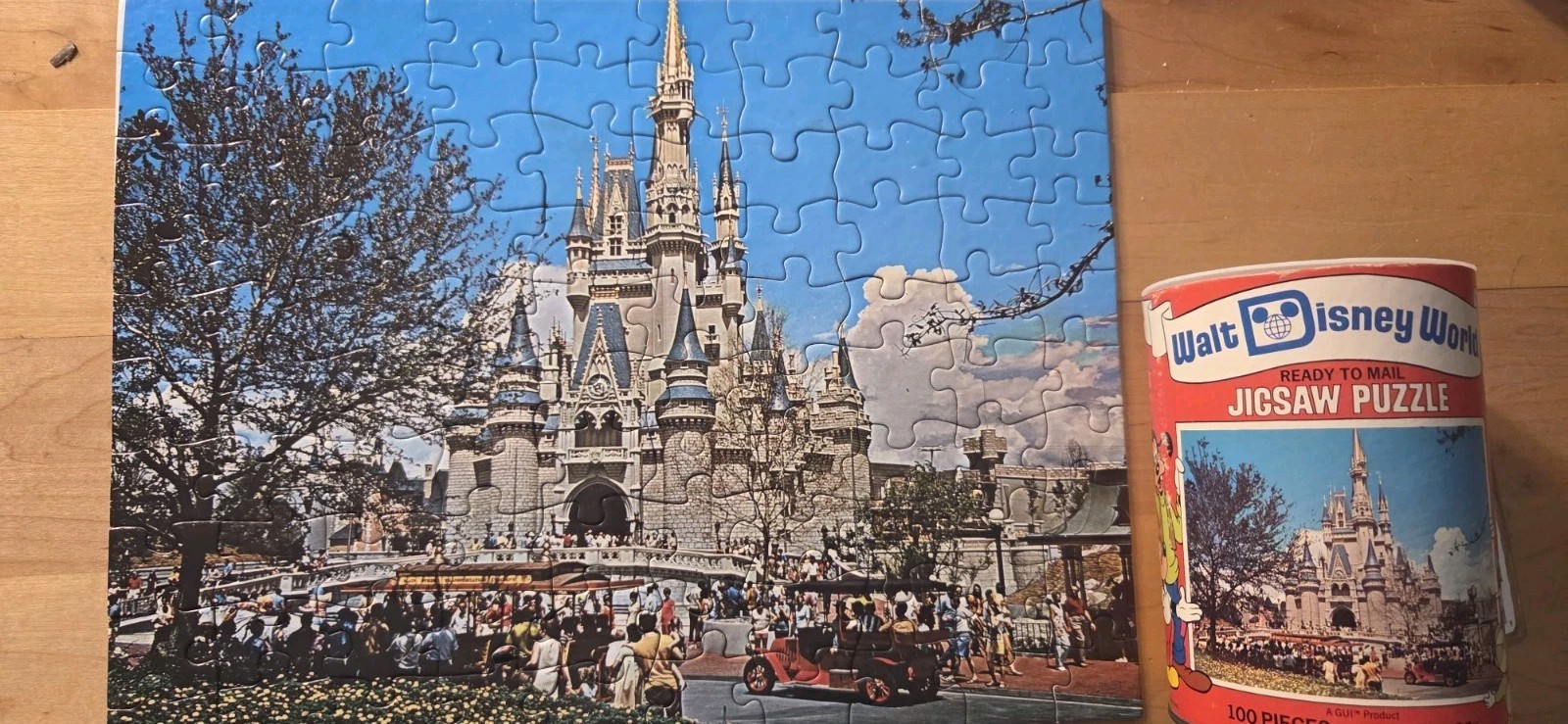 Vtg Walt Disney World Ready To Mail Jigsaw Puzzle 100 Pc Magic Kingdom Castle Vtg Walt Disney World Ready To Mail Jigsaw Puzzle 100 Pc Magic Kingdom Castle