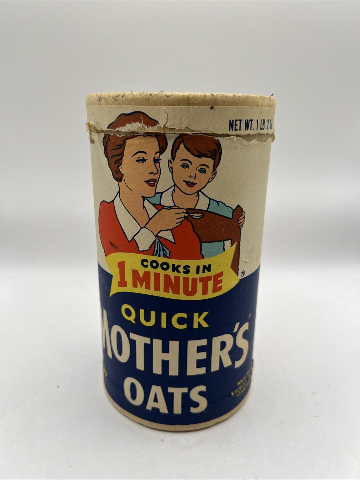 Vintage QUICK MOTHER\'S OATS QUAKER Oatmeal Canister Box