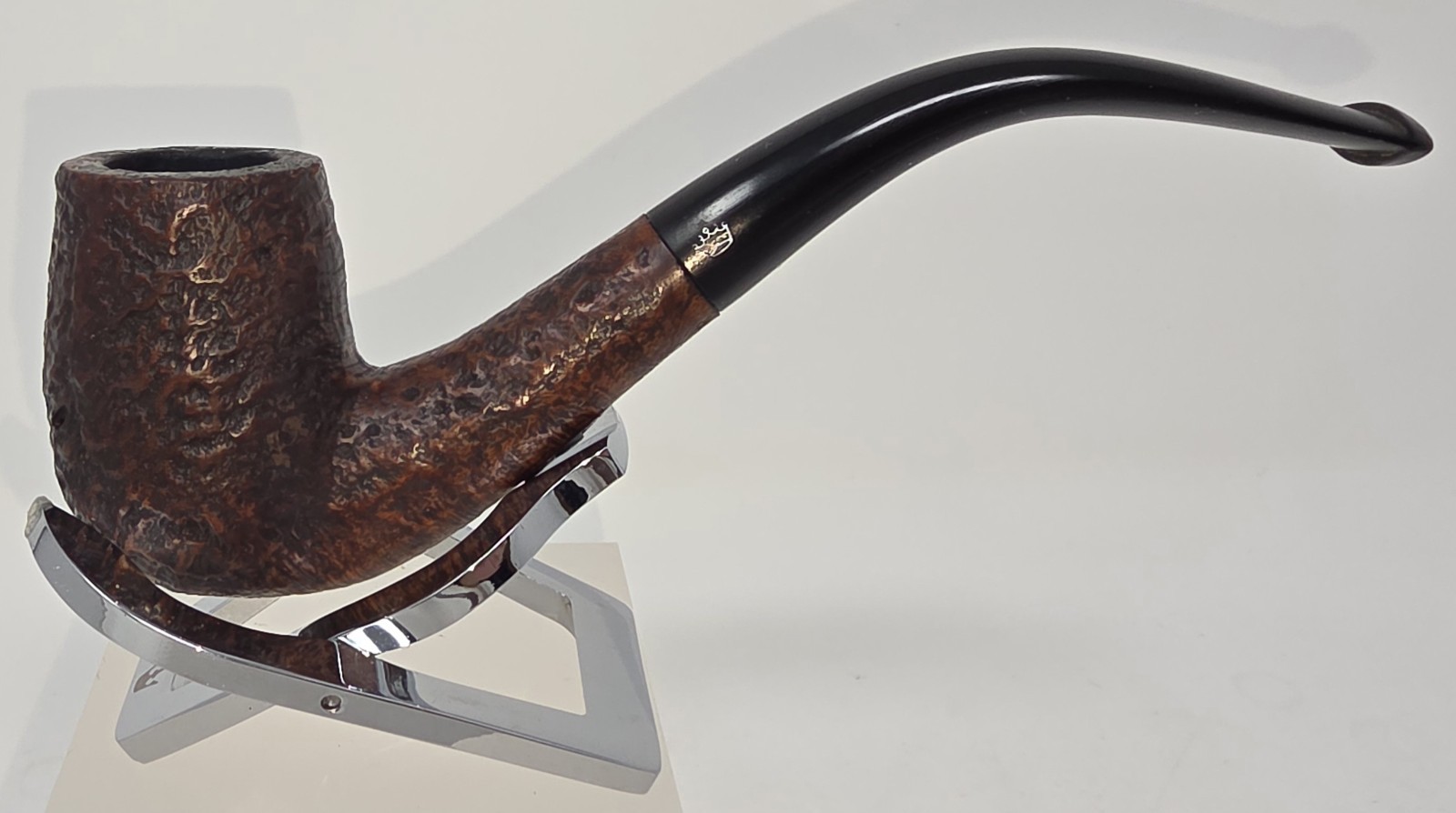 Estate Royal Dutch 5440 Rustic Bent Billiard Briar Pipe - 