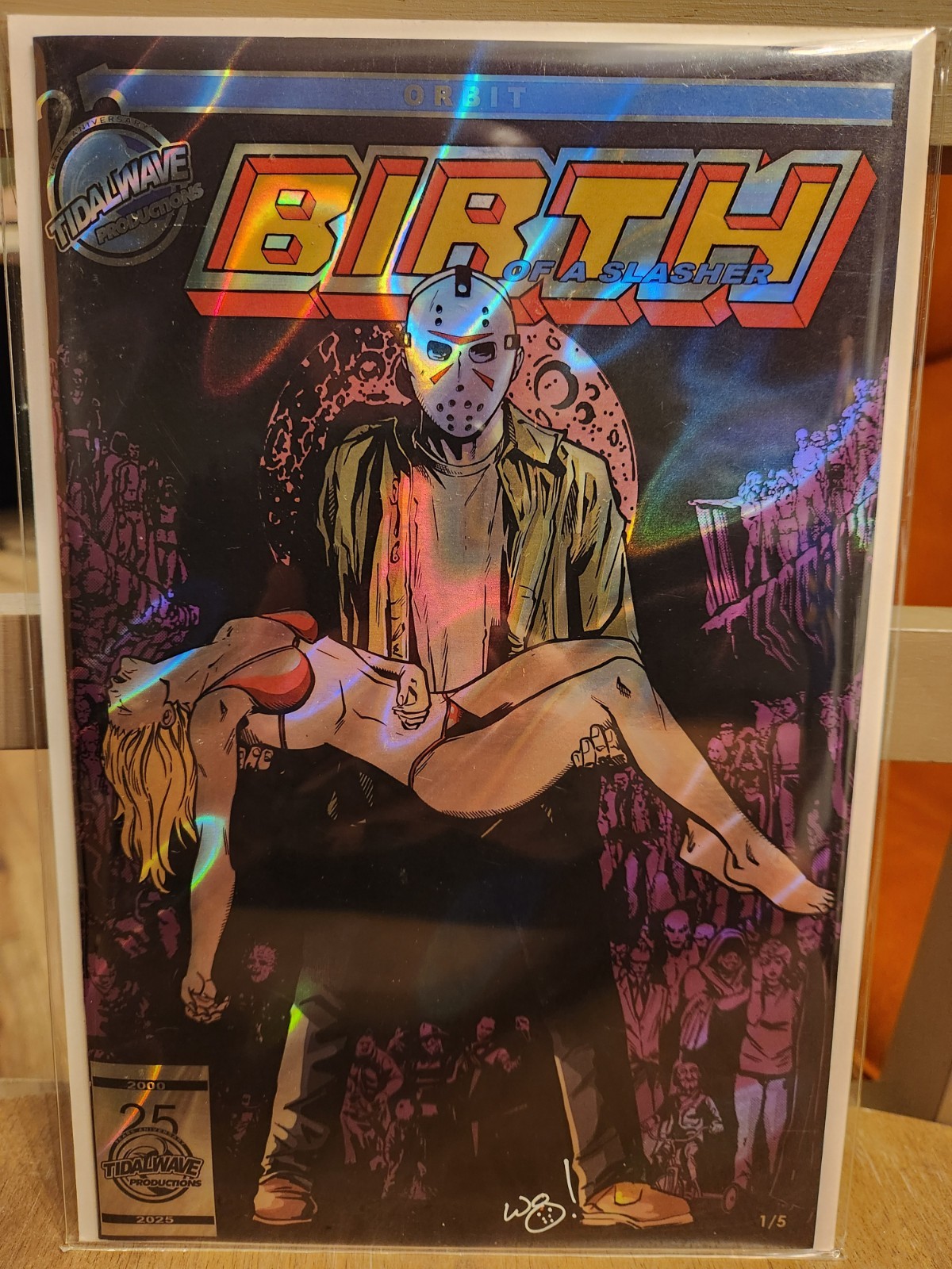 BIRTH OF A SLASHER 1/5 JASON LAVA FOIL SIGNED BY ARTIST MATTHEW WAITE