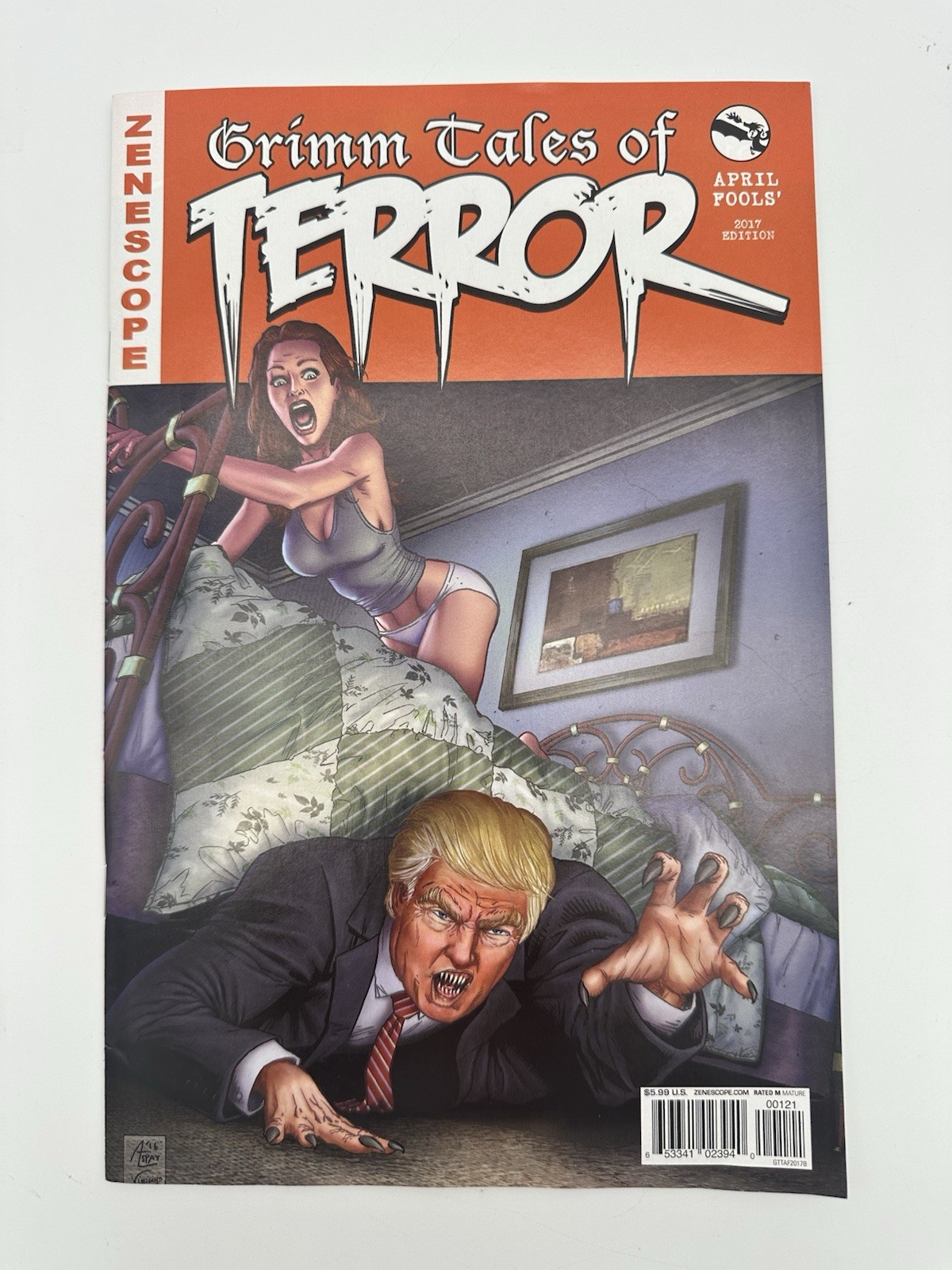 GRIMM TALES OF TERROR APRIL FOOLS\' 2017 (NM) SPAY B variant Zenescope RARE Trump