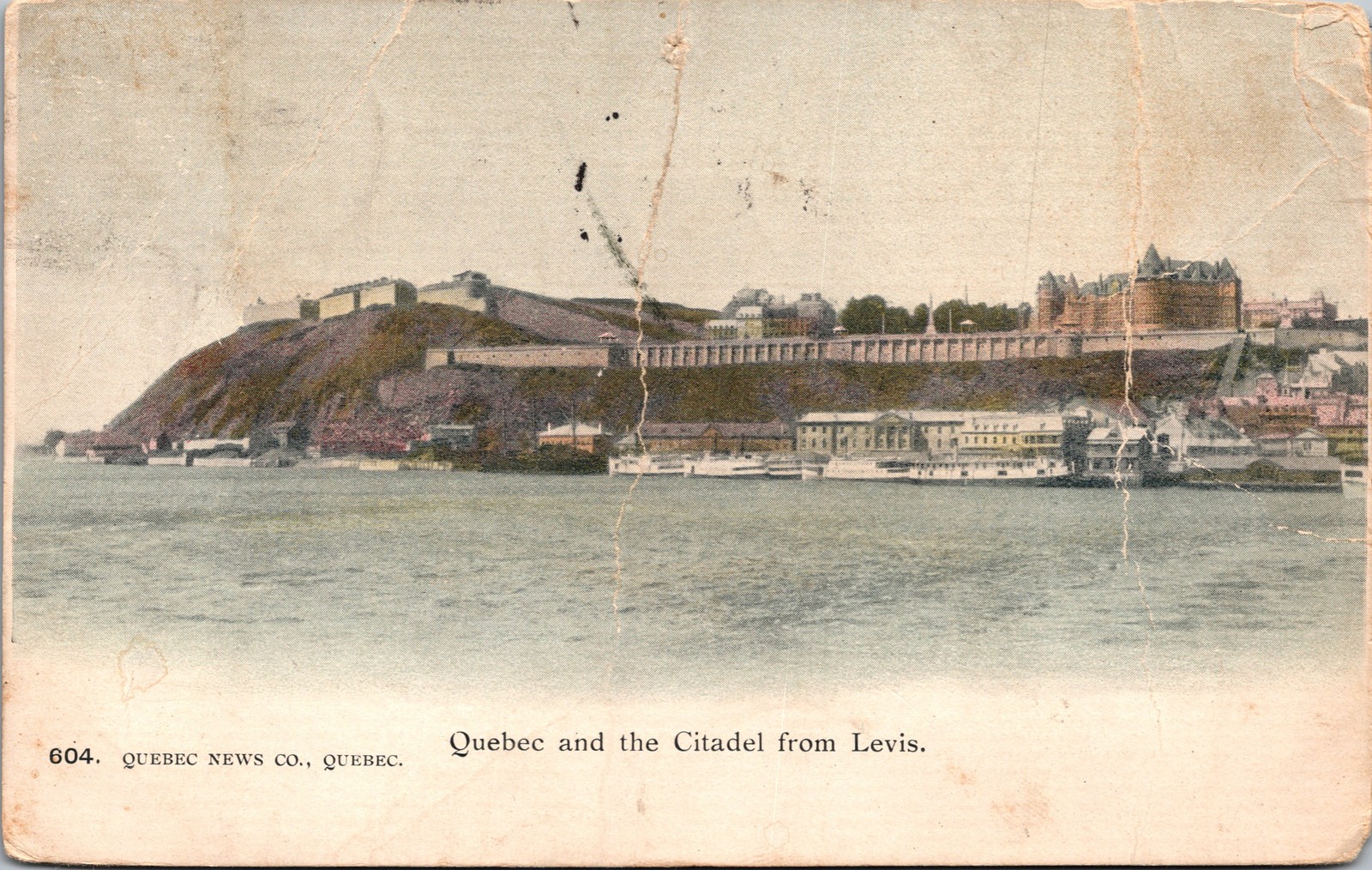 Postcard CAN Quebec and the Citadel from Levis 1904