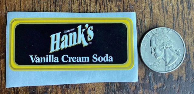 Hank\'s Vanilla Cream Soda  STICKER / DECAL - USA Vintage Craft Style Drink