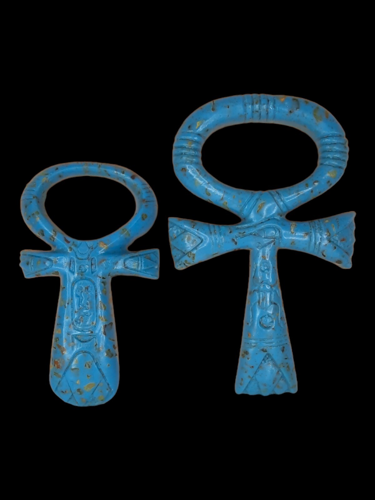 UNIQUE ANTIQUE ANCIENT EGYPTIAN 2 Key of Life Happy Life Magic Hieroglyphic