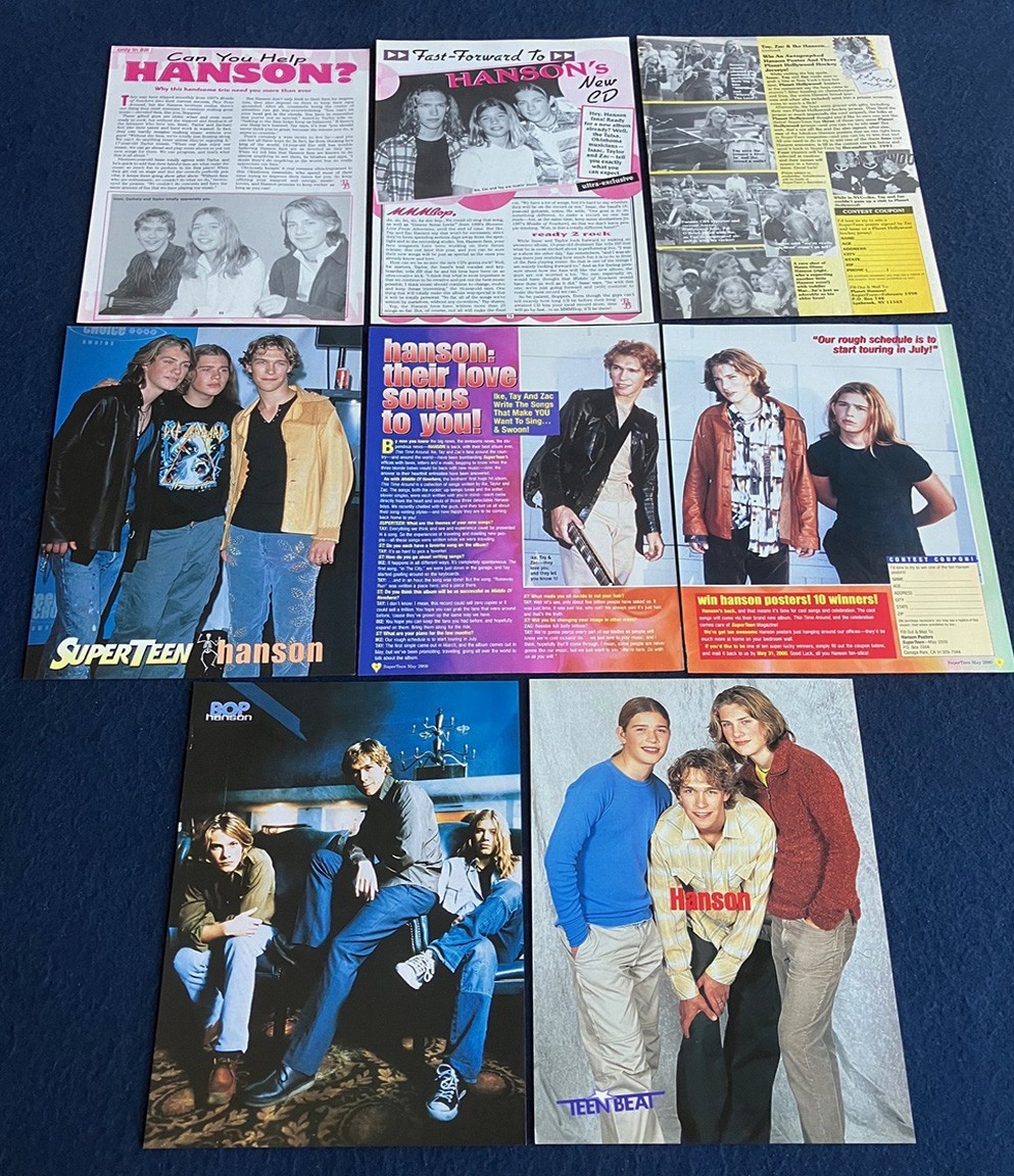 Taylor Hanson Zac Ike 16 Full page clippings - Magazine Pinups Articles Lot B785 Taylor Hanson Zac Ike 16 Full page clippings - Magazine Pinups Articles Lot B785
