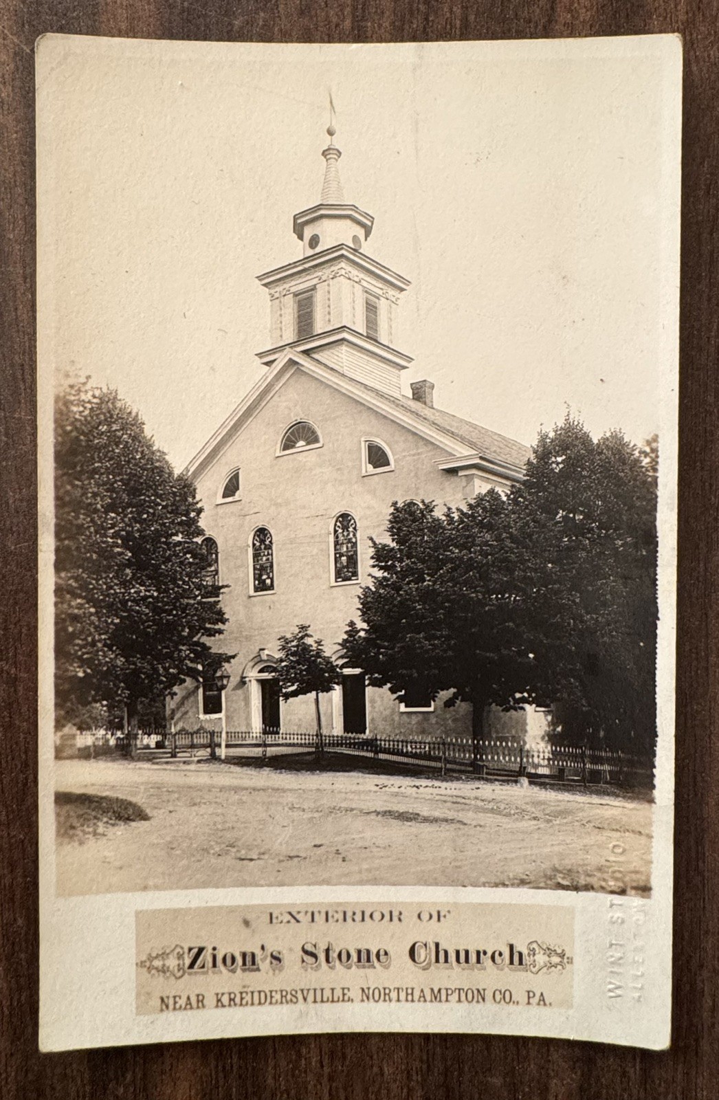 Scarce 1920s Kreidersville, PA RPPC Postcard Exterior of Zion’s Stone Church Scarce 1920s Kreidersville, PA RPPC Postcard Exterior of Zion’s Stone Church