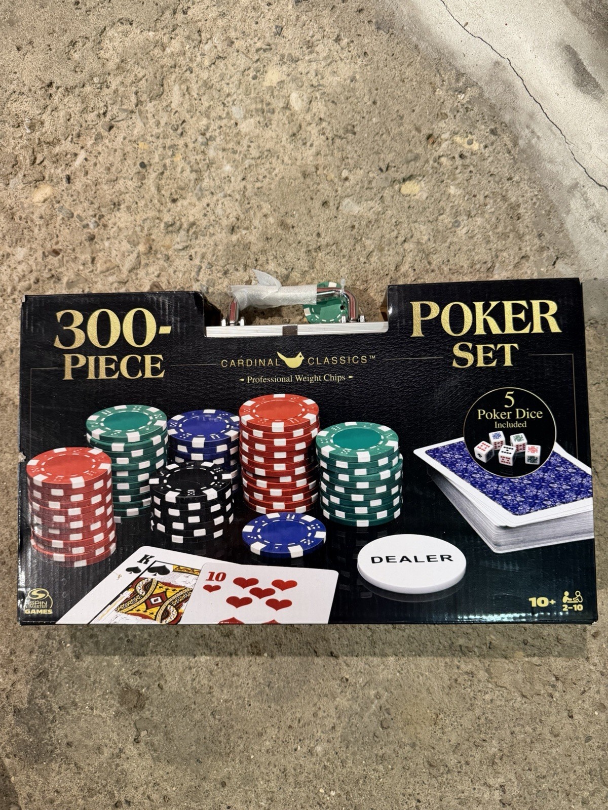 300-Piece Poker Set with Aluminum Carrying Case and Professional Weight Chips