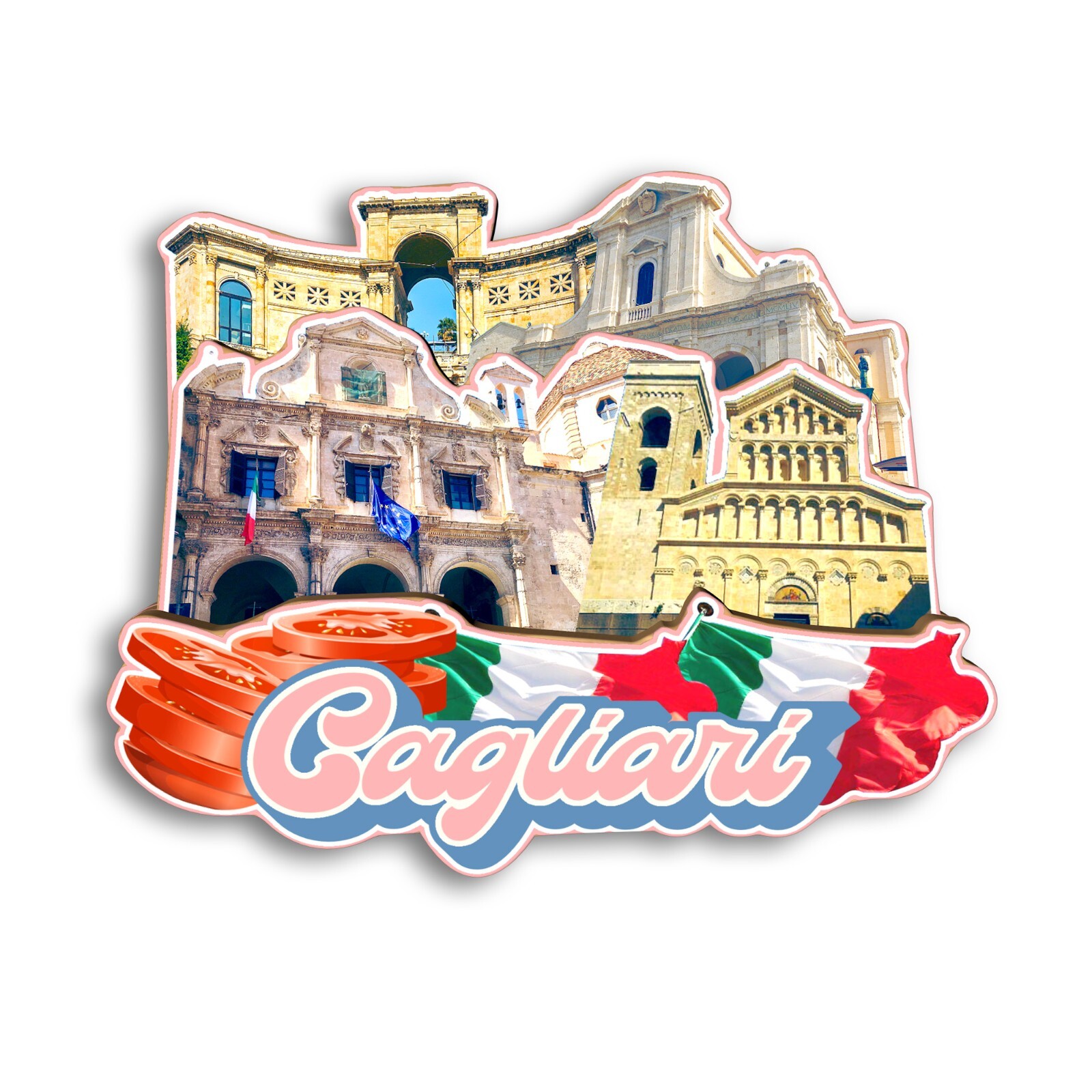 Cagliari Italy Refrigerator magnet 3D travel souvenirs wood craft gifts Cagliari Italy Refrigerator magnet 3D travel souvenirs wood craft gifts