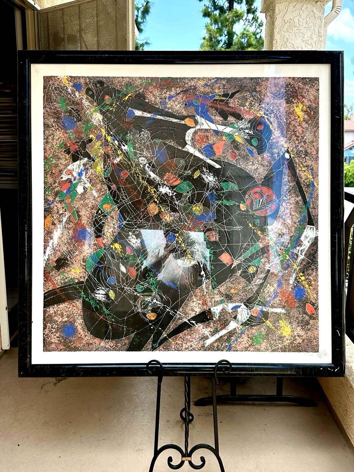 HUGE TIE FENG JIANG SIGNED SERIGRAPH RARE ED 21/75 CHINESE CONTEMPORARY ABSTRACT