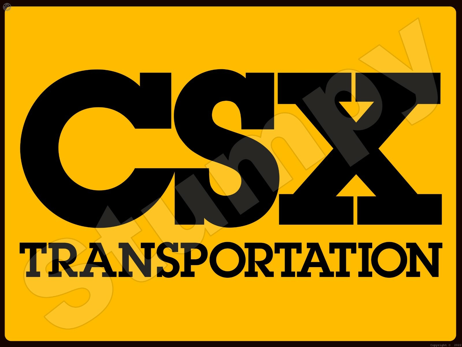 CSX Transportation Metal Sign 9\ CSX Transportation Metal Sign 9\