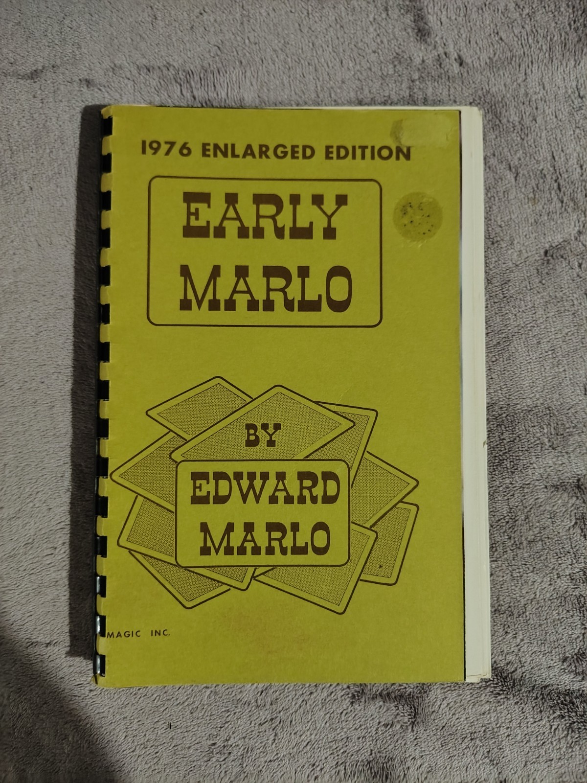 Early Marlo By Edward Ed Marlo - Used Card Magic Book Early Marlo By Edward Ed Marlo - Used Card Magic Book