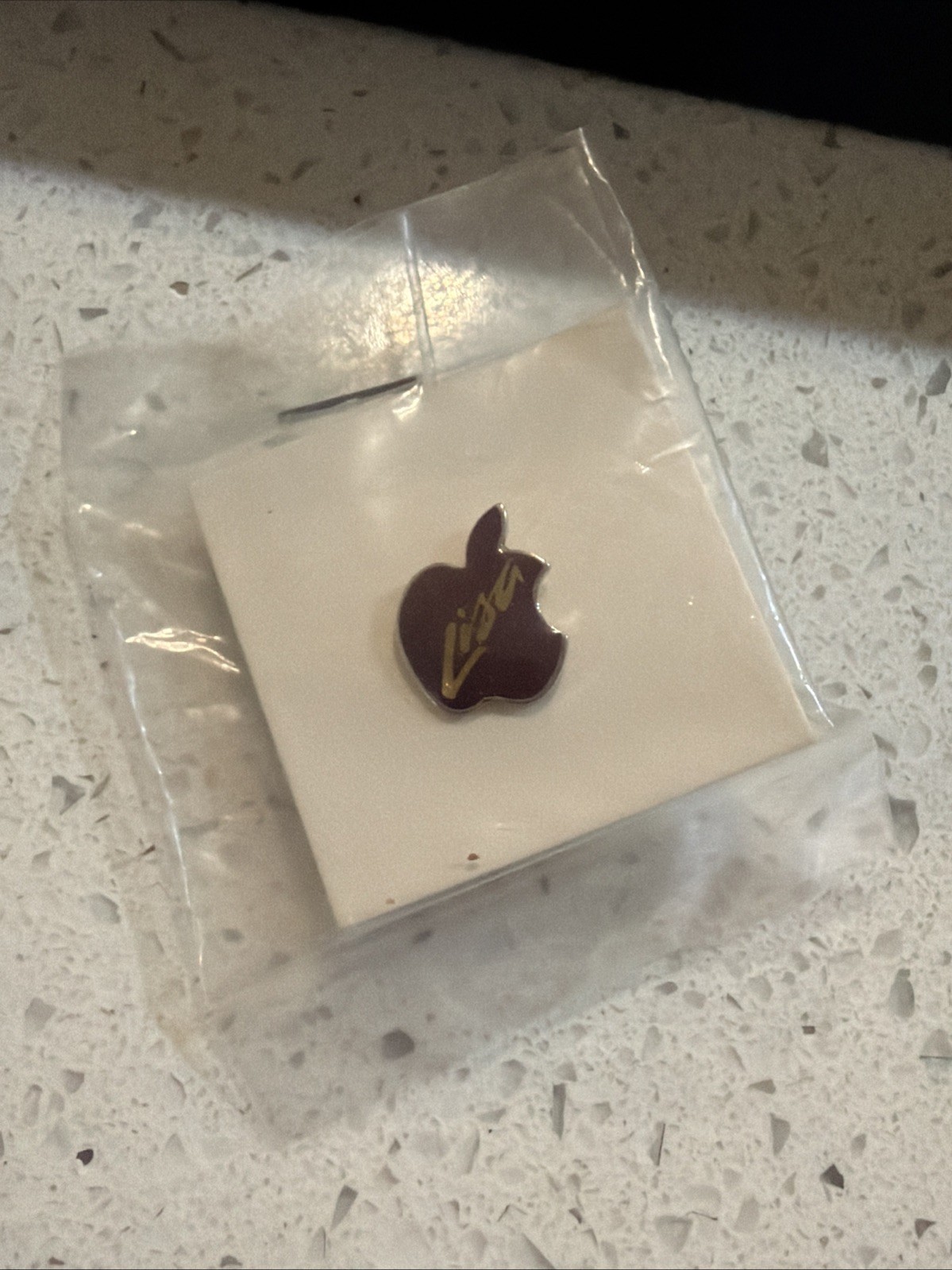 Rare Vintage Apple Computer Lisa Maroon Enamel Hat Lapel Pin