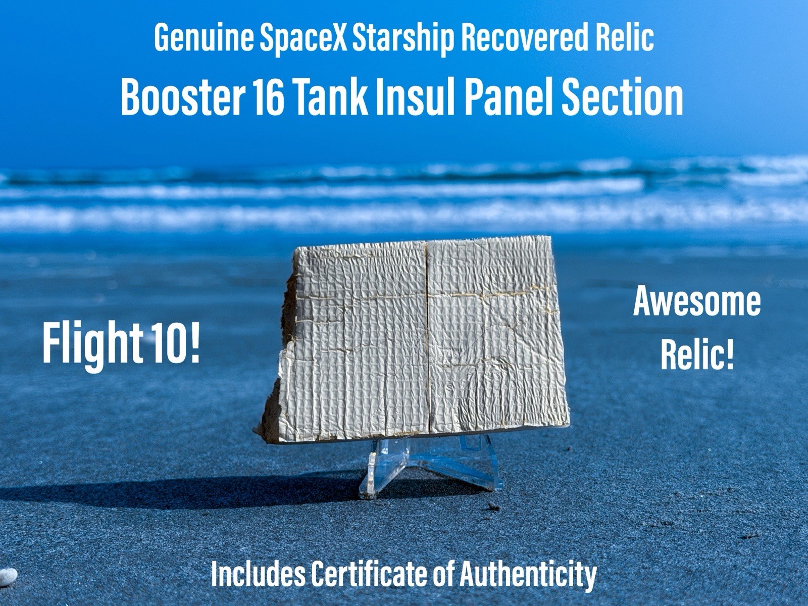 Space X Starship Historic Flight 10 Super Heavy Booster 16 Relic Insul Panel Sm