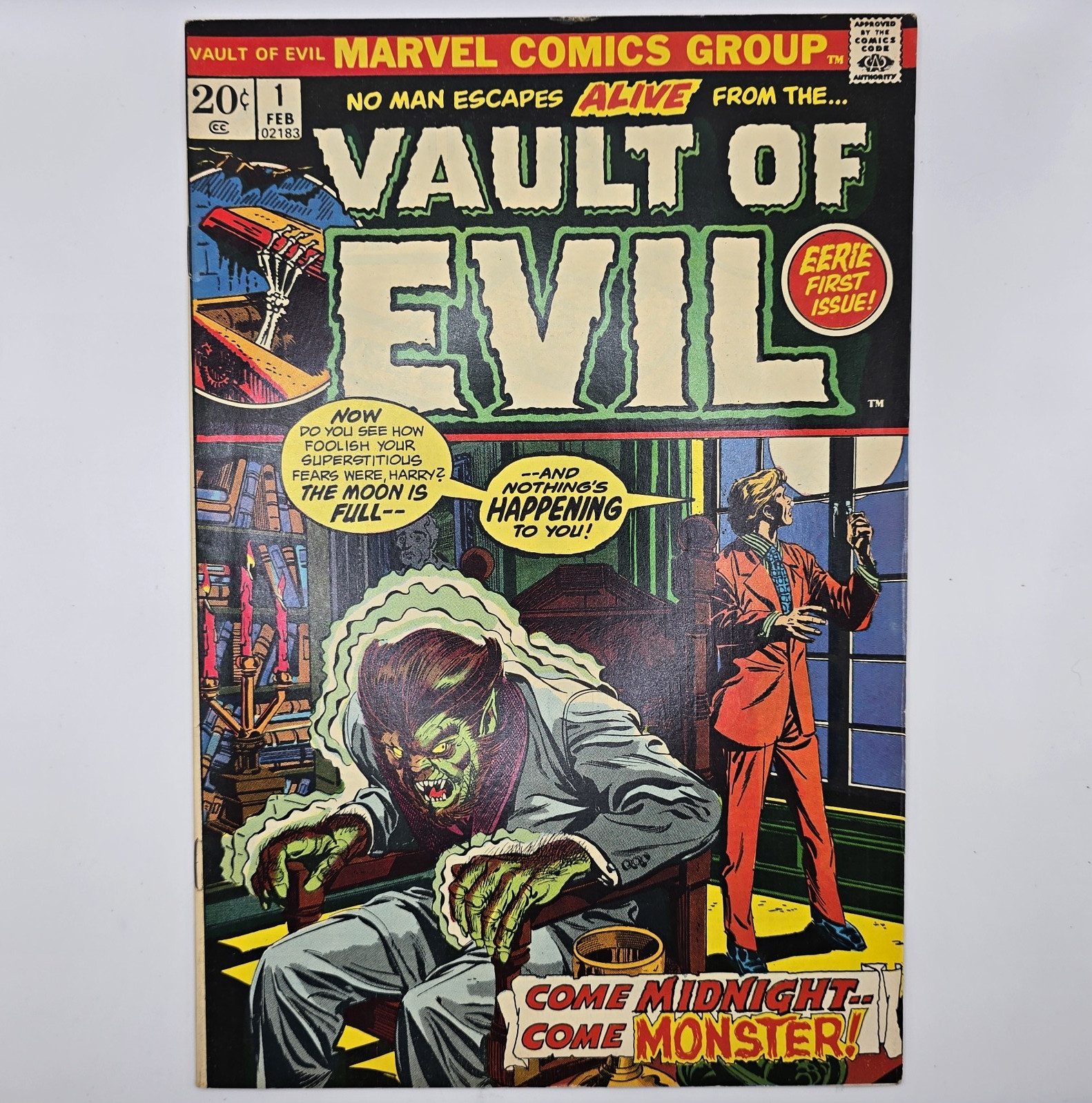 Vault Of Evil No. 1 Feb 1973 Marvel Comics Horror Anthology Eerie First Issue VF