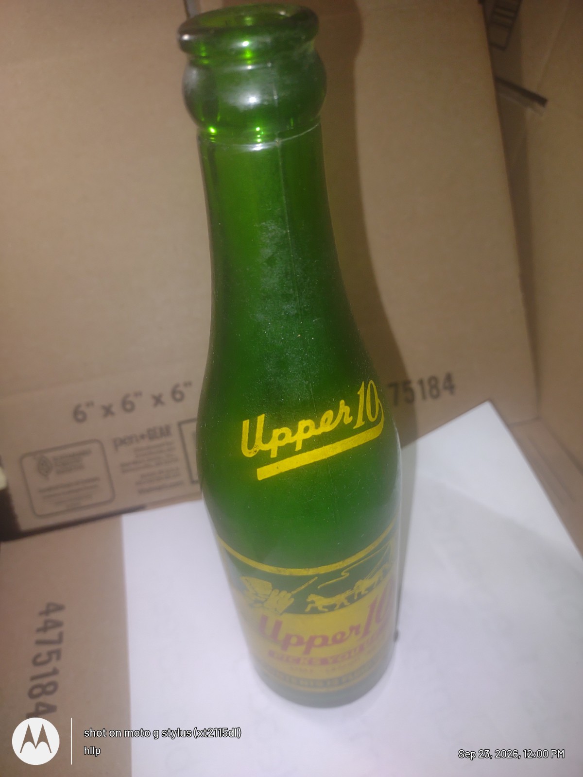 Vintage Green Upper 10 12 0z Montgomery , Alabama Bottle Vintage Green Upper 10 12 0z Montgomery , Alabama Bottle