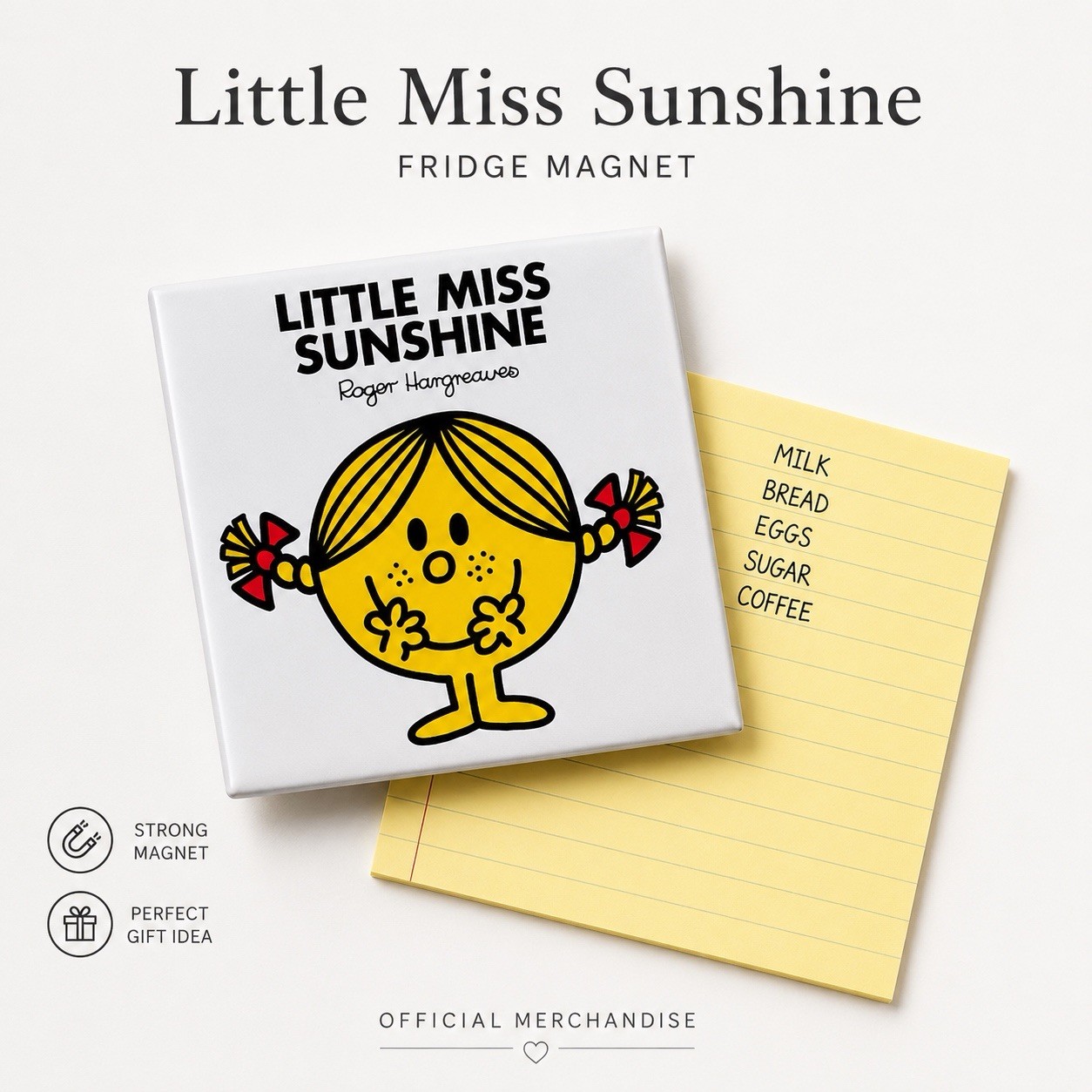 Little Miss Sunshine Fridge Magnet Mr Men Little Miss Official Merchandise NEW