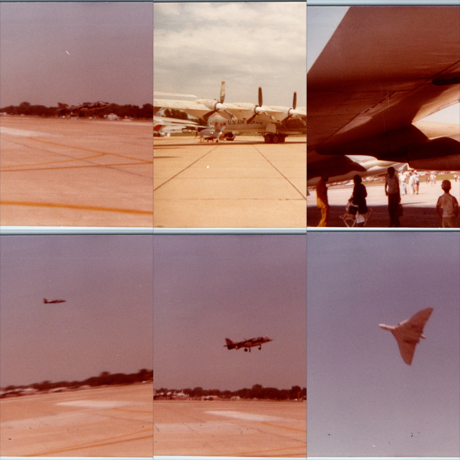 x6 LOT 1980 Omaha, NE Air Show Bomber Jet Harrier Avro Vulcan Snapshots Planes x6 LOT 1980 Omaha, NE Air Show Bomber Jet Harrier Avro Vulcan Snapshots Planes