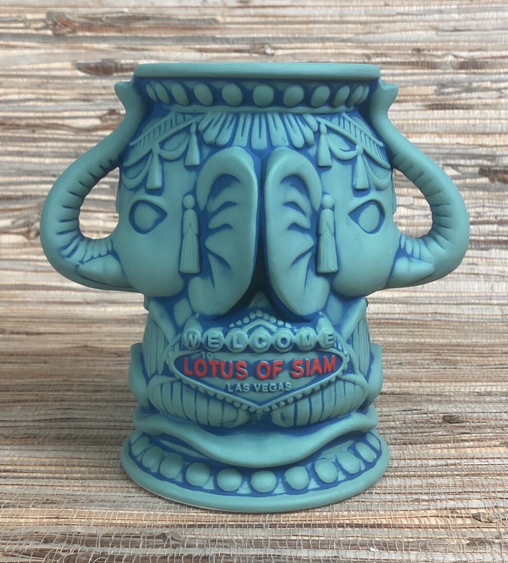 Lotus of Siam Elephant Tiki Mug Tiki Farm Donella Vitale Las Vegas New in Box