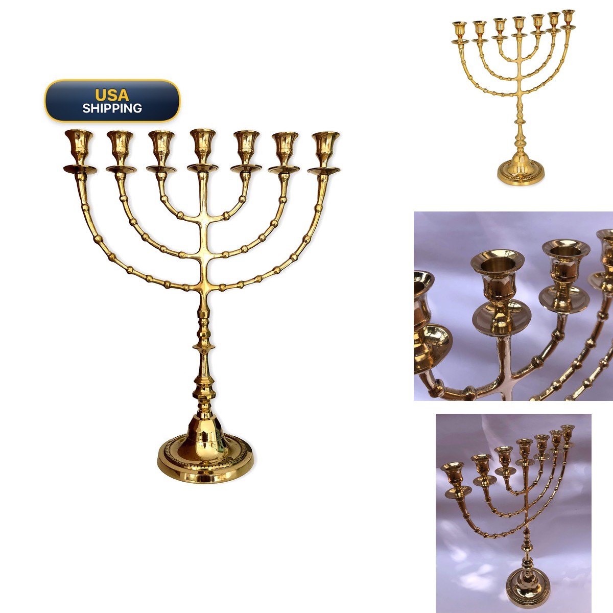 Salomons Menorah 4898B Brass 18