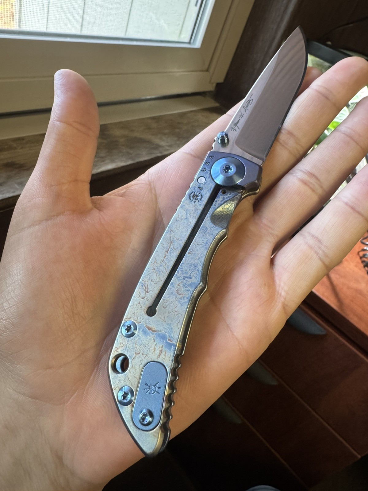 Spartan Harsey 3.25 Inch magnacut CUSTOM ANODIZING GREAT SHAPE READ DESC.