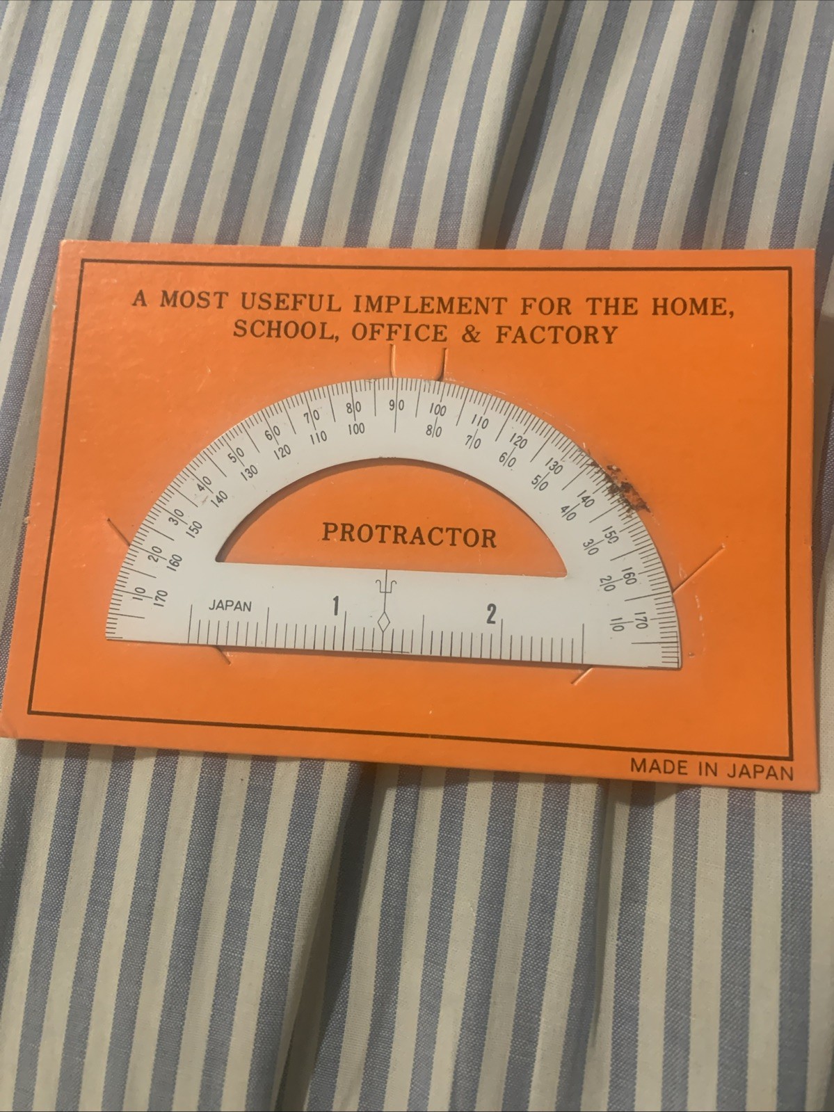 Vintage Drafting Protractor Ruler – Engineering Tool Mid-Century.METAL Item