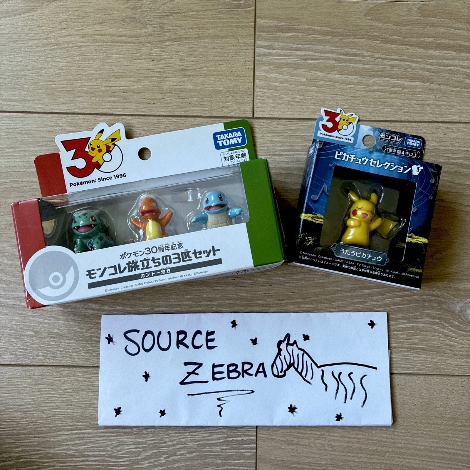 Takara Tomy Pokemon 30th Anniversary Moncolle Kanto 3 Figure + Pikachu Set USA