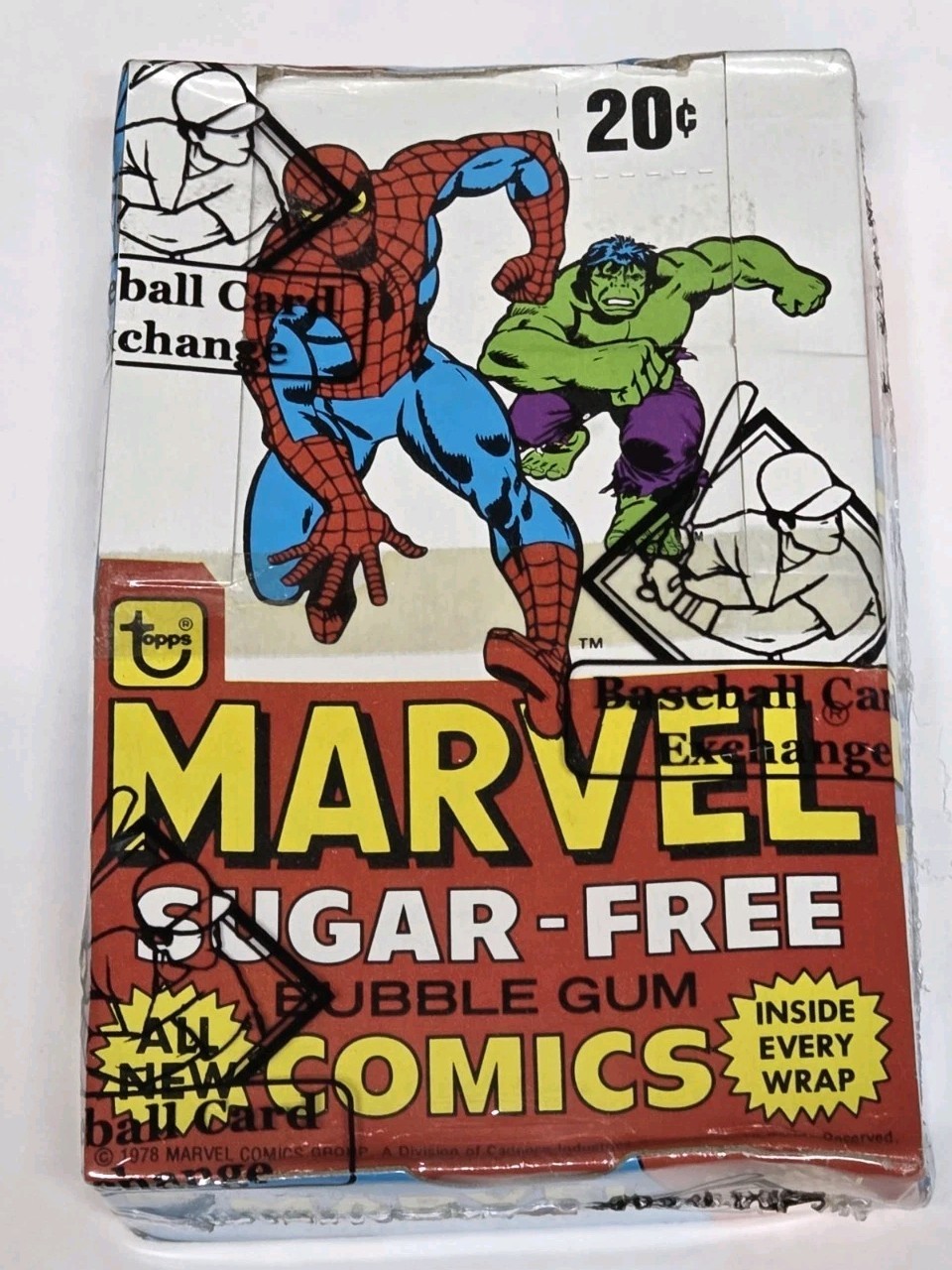 1978 Topps Marvel Comics Sugar Free Bubble Gum BBCE Wrapped Box 36 Packs Sealed 1978 Topps Marvel Comics Sugar Free Bubble Gum BBCE Wrapped Box 36 Packs Sealed
