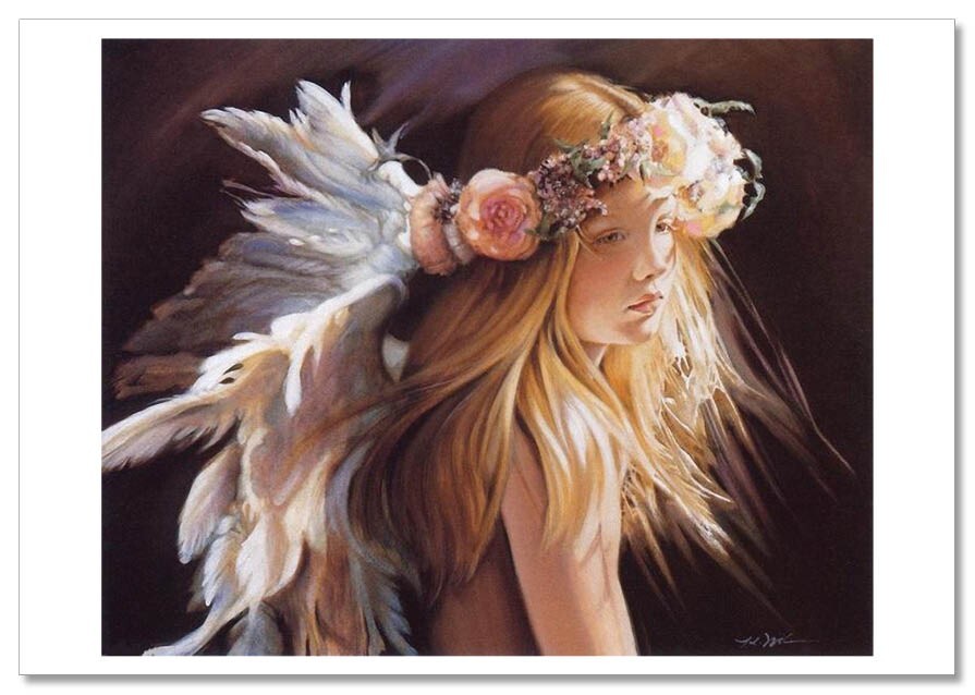 Children Angels wings Pretty LITTLE Baby Girl face KIDS ART NEW modern Postcard Children Angels wings Pretty LITTLE Baby Girl face KIDS ART NEW modern Postcard