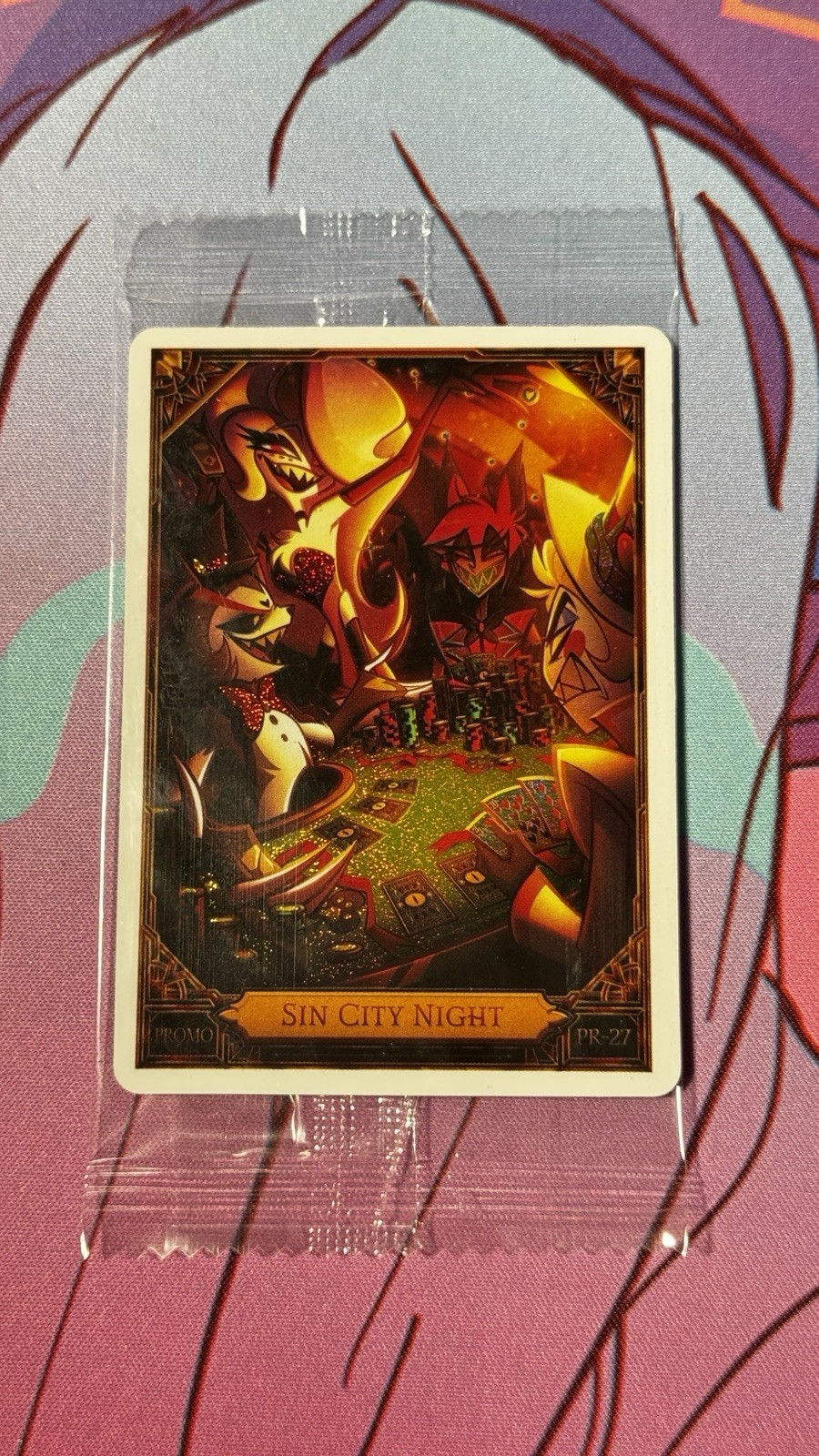 SEALED LVLUP EXPO 2026 EXCLUSIVE Hazbin Hotel Sin City Night PR-27 Promo Card SEALED LVLUP EXPO 2026 EXCLUSIVE Hazbin Hotel Sin City Night PR-27 Promo Card