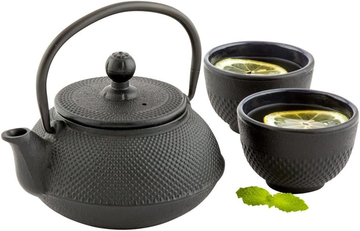 Elegant 20 Oz Black Cast Iron Teapot - Perfect for Tea Lovers Elegant 20 Oz Black Cast Iron Teapot - Perfect for Tea Lovers