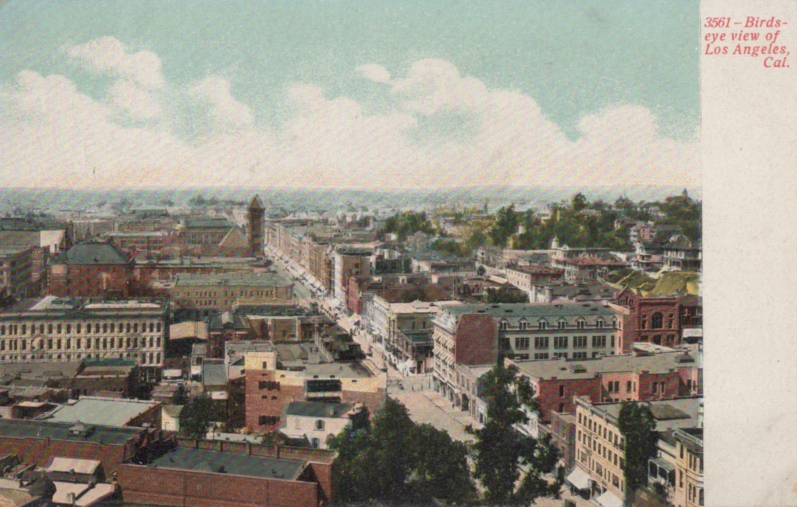 Postcard Birds Eye View Los Angeles CA Postcard Birds Eye View Los Angeles CA