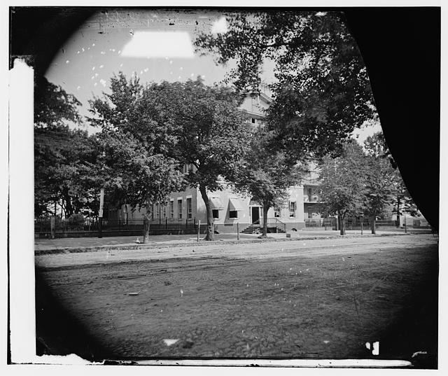 Washington DC Old Navy Dept 1860s Mathew Brady government building road