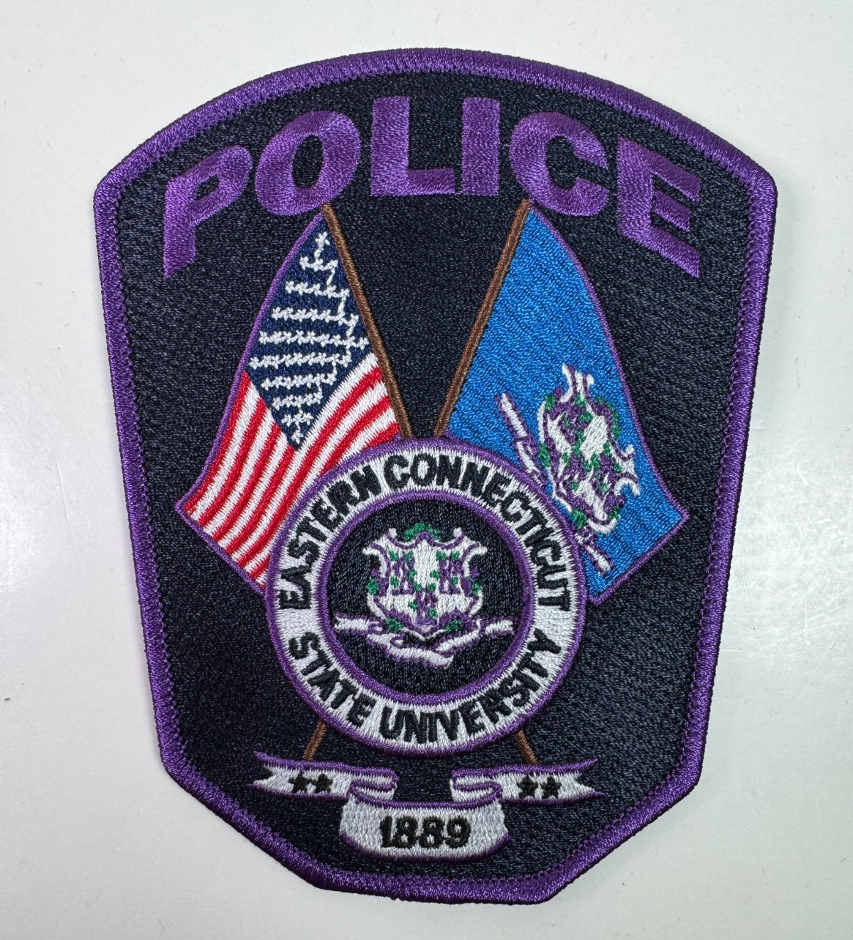 Eastern Connecticut State University Police Purple Awareness Patch I3