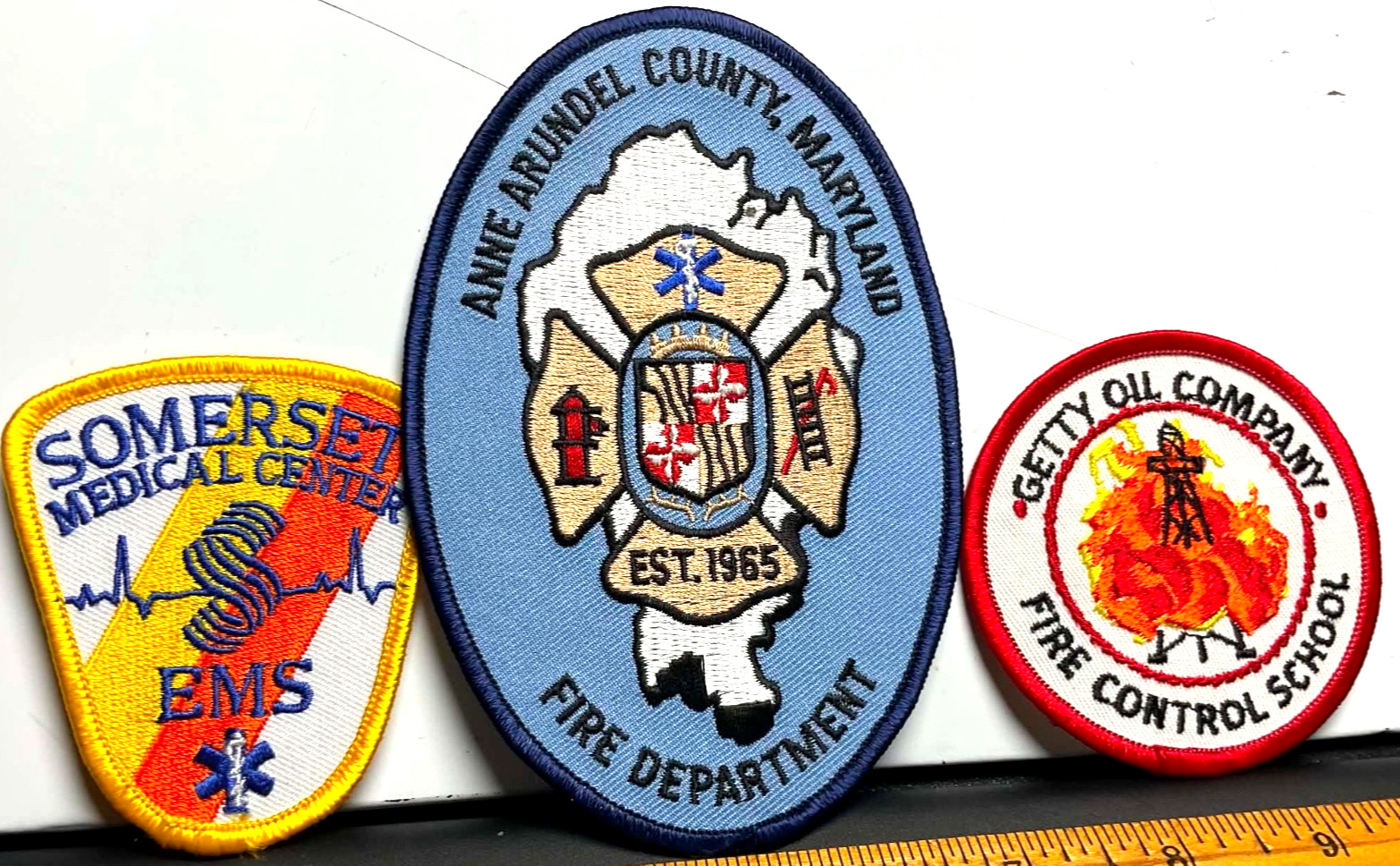 Vintage Patch Lot Anne Arundel County Fire Dept Somerset Medical EMS Getty Oil Vintage Patch Lot Anne Arundel County Fire Dept Somerset Medical EMS Getty Oil