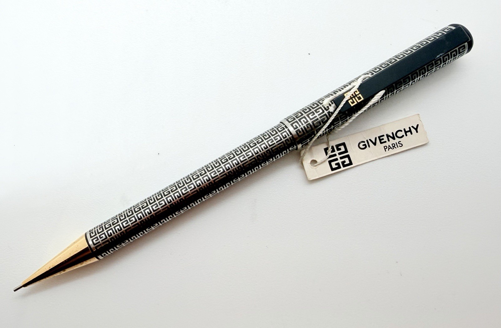 Givenchy Metal Etched Mechanical Pencil 0.5 Tag By Platinum Japan