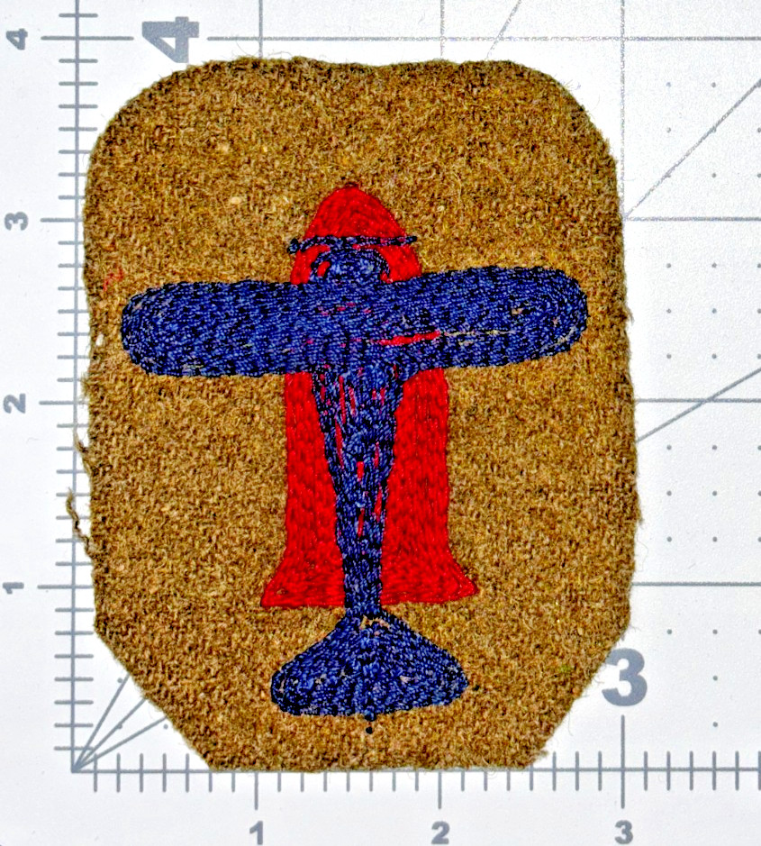 French Made WW 1 Anti-Aircraft Div Units Aerial Bomb Section Patch Inv# K1595