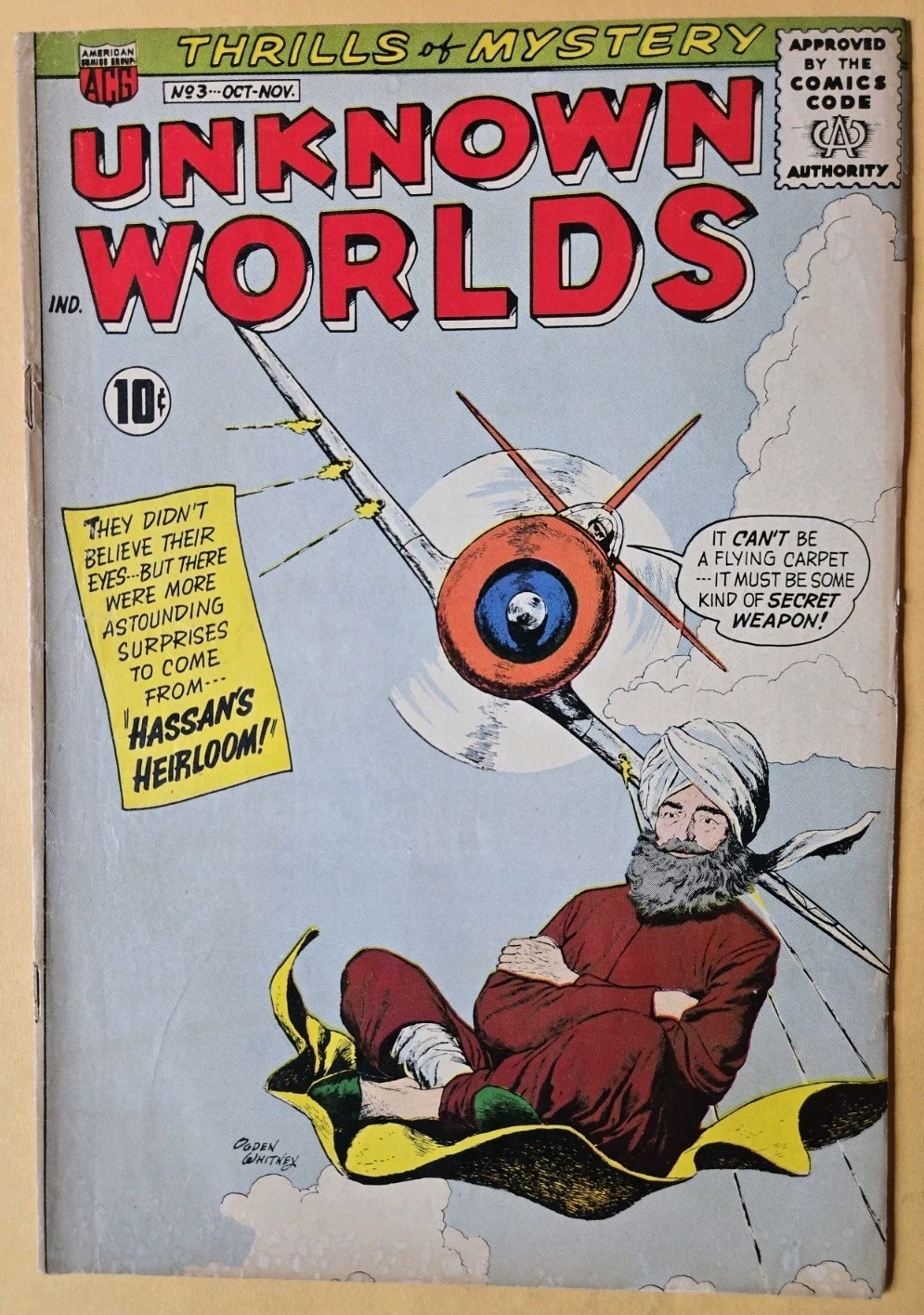 Unknown Worlds #3 G/VG (3.0) American Comics Group Oct-Nov 1960