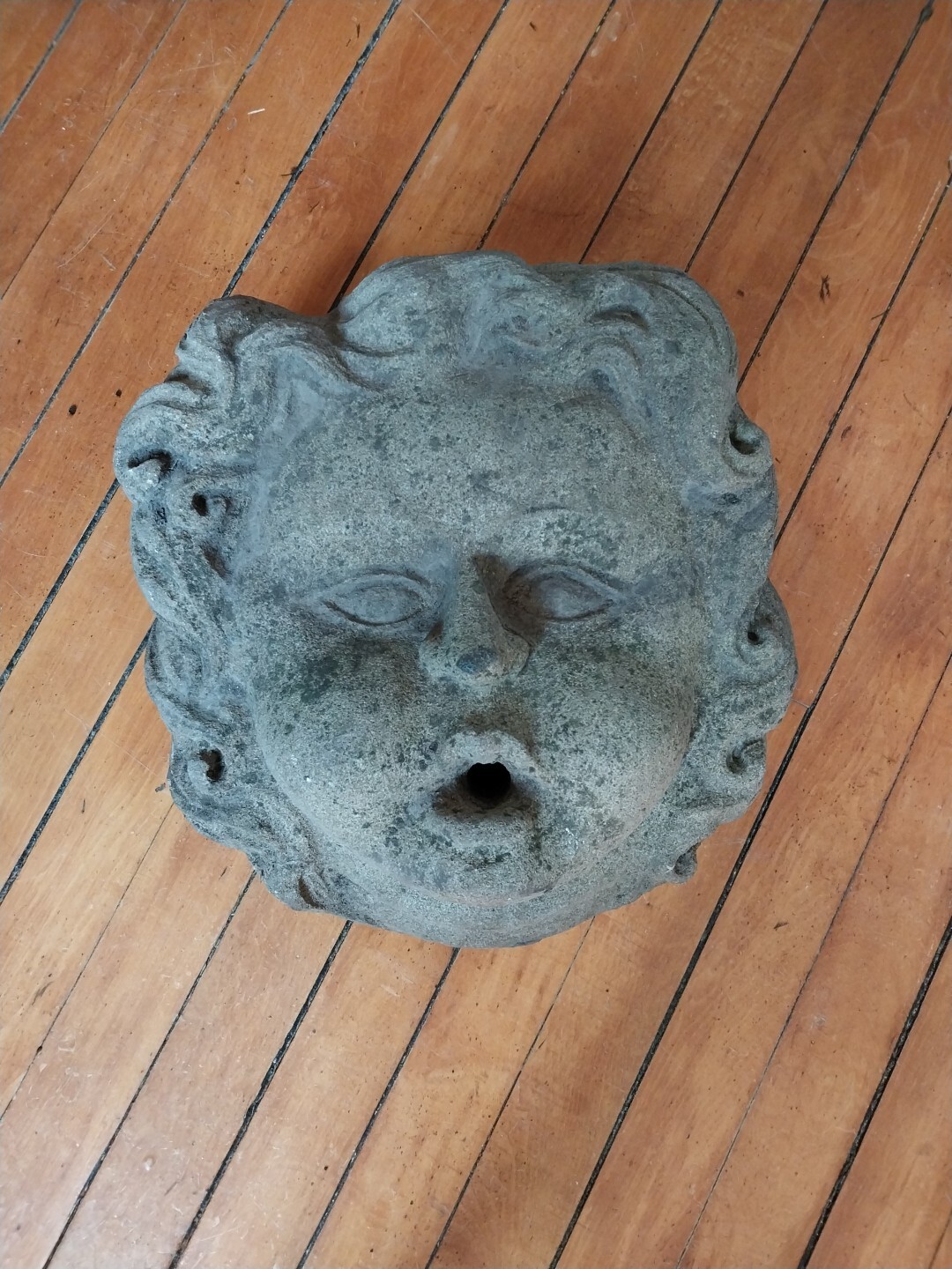 Antique Handcarved Stone ? Face Fountain Chicago Spitter 16 Antique Handcarved Stone ? Face Fountain Chicago Spitter 16