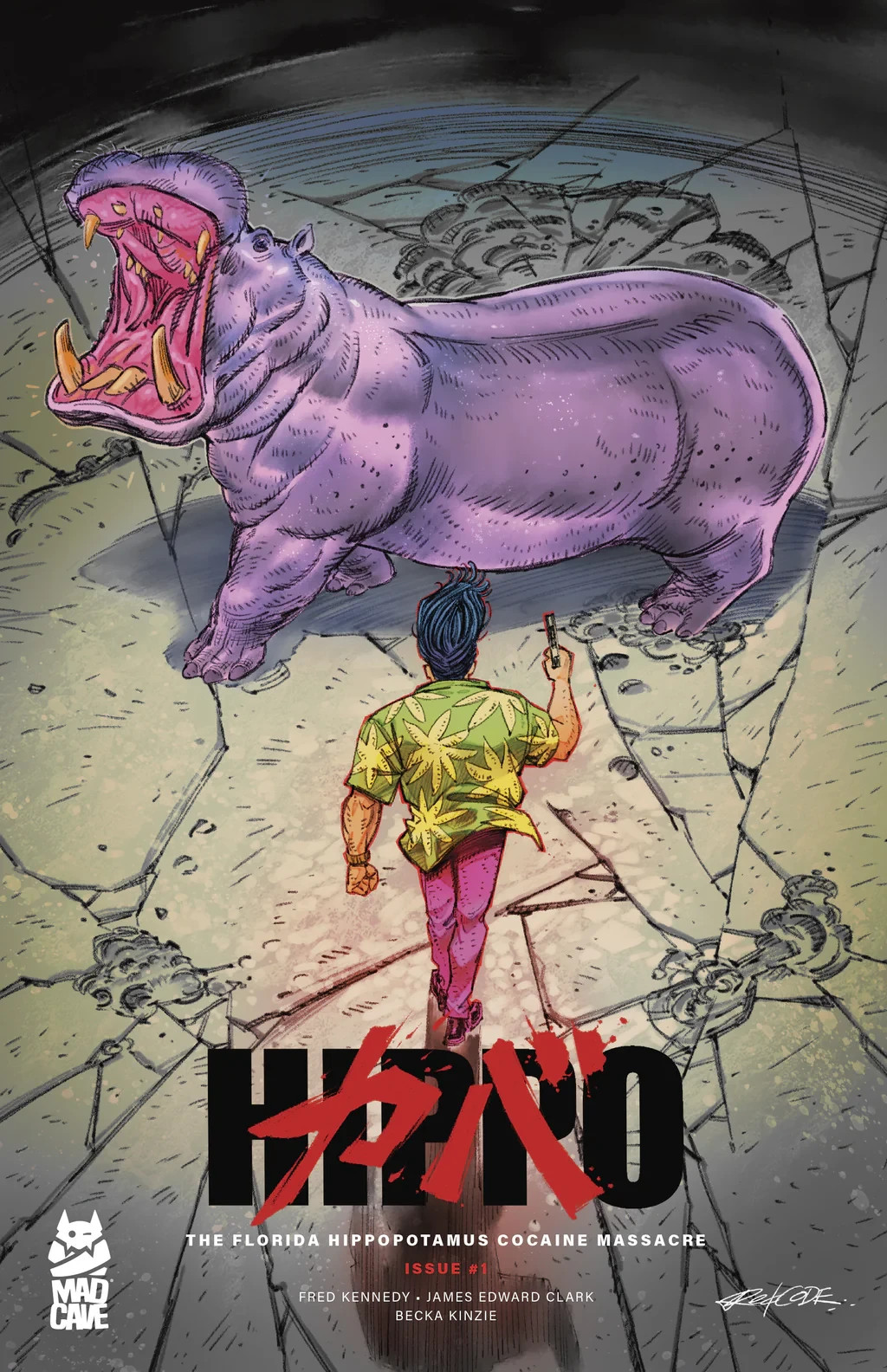 FLORIDA HIPPOPOTAMUS COCAINE MASSACRE #1 REDCODE AKIRA HOMAGE VARIANT NM LTD 350