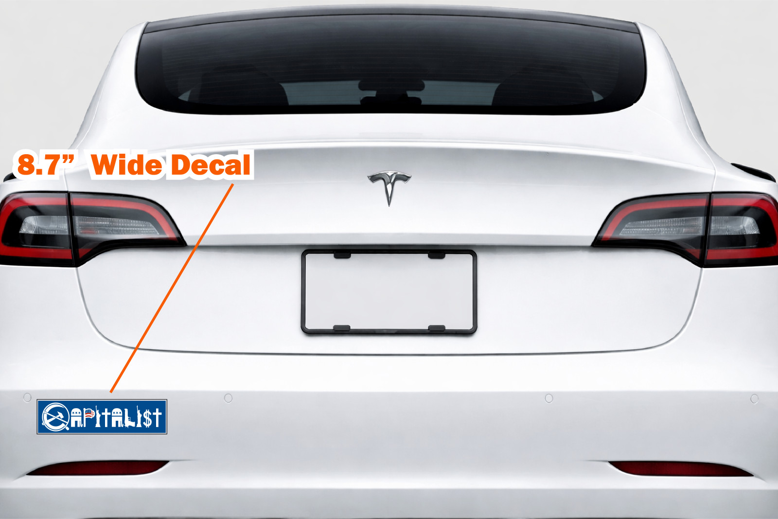 Capitalist Conservative Tea Party Republican Car Truck 1 Pair Decal Sticker p193