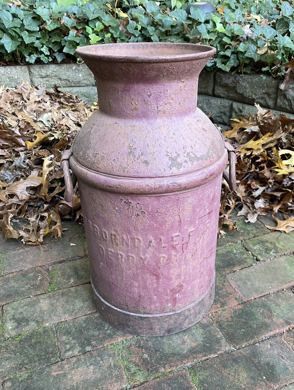 Vintage Antique Milk Can Osborndale Dairy Farm Derby Ct Conn Connecticut Ansonia