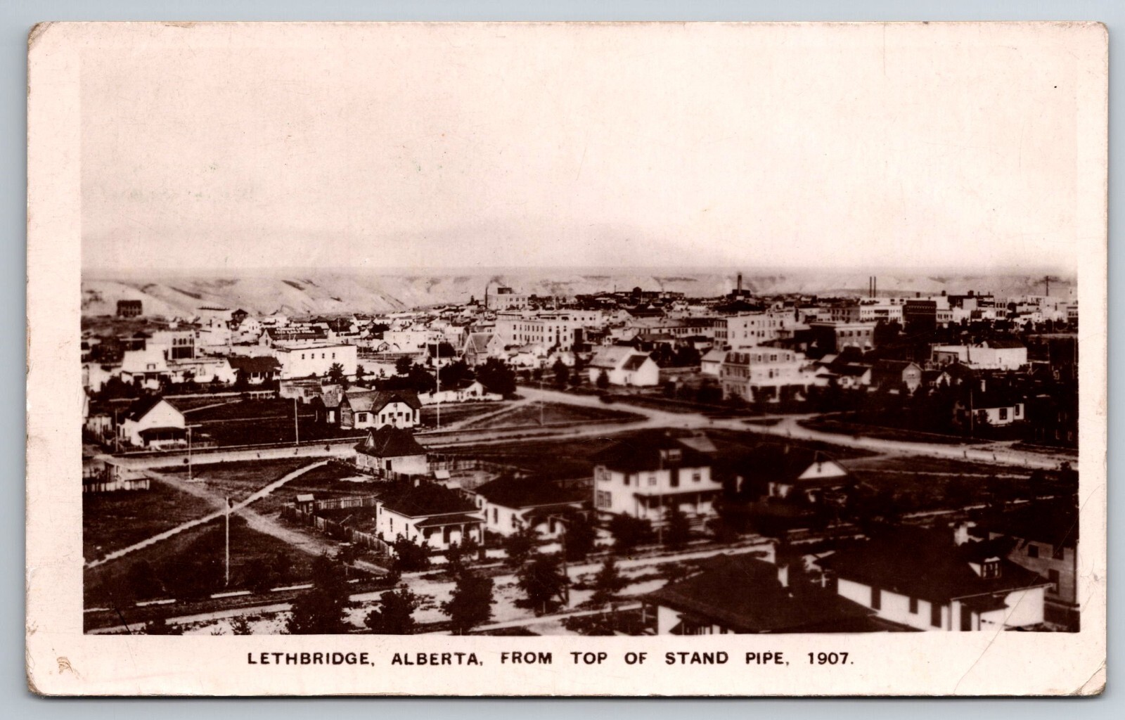 Lethbridge, Alberta, Canada, Aerial View, RPPC, Vintage Postcard Lethbridge, Alberta, Canada, Aerial View, RPPC, Vintage Postcard